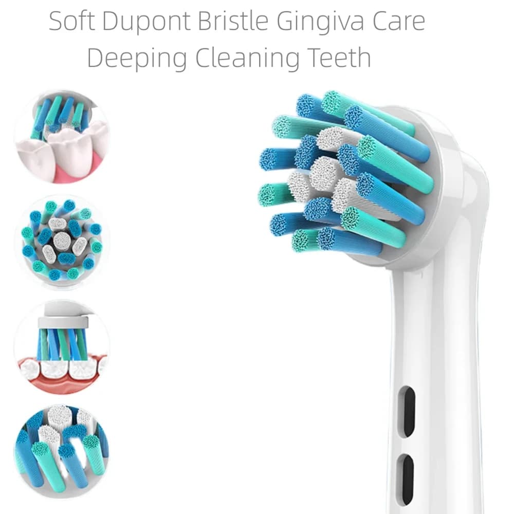 Têtes de brosse à dents de rechange, 4 pièces/ensemble, pour brosse à dents électrique sonique intel