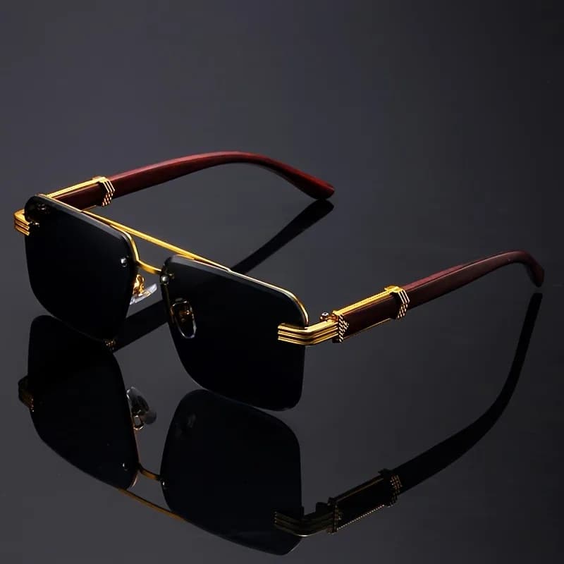 Lunettes de soleil rectangulaires à Double faisceau pour hommes et femmes, verres de soleil carrés s