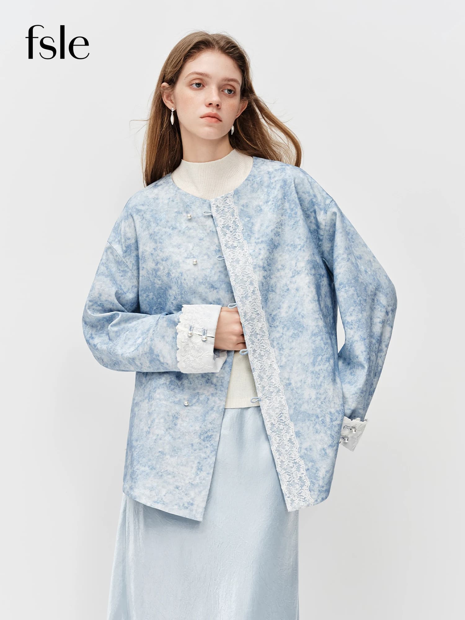 FSLE – veste en mélange de lin de Style chinois, nouvelle collection printemps 2026, nouvelle versio