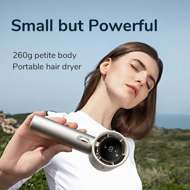JISULIFE Mini ventilateur portatif, 100 vitesses de vent, batterie USB 5000 mAh rechargeable, affich