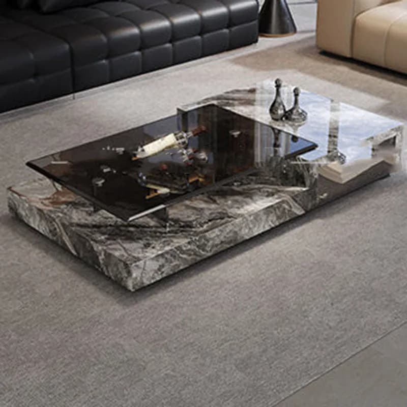 Table d'appoint de luxe en verre, décoration moderne pour salon, table basse design simple, mobilier