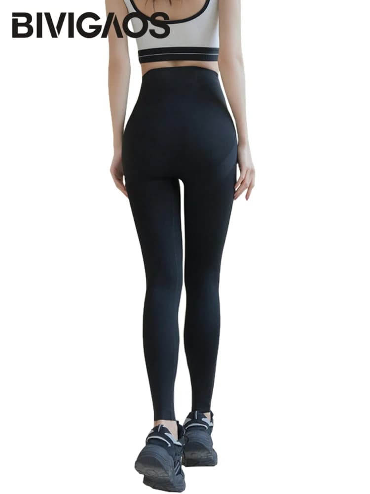BIVIIncome OS Micro-PMurcia Butt Lifter Leggings pour Femme, 5D Slim, Taille Haute, Fitness, Push Up