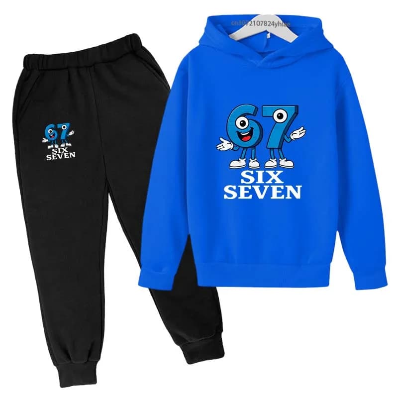 Six Seven – sweat à capuche et pantalon pour enfants de 2 à 13 ans, tenue quotidienne décontractée, 