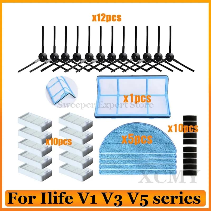 Pièces pour aspirateur Robot ilife V5 V5s V3 V3s V5Pro V50 V55 X5 V5s Pro, filtre anti-poussière pri