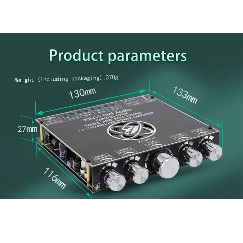 2*220 W + 350 W Bluetooth TPA3251 carte amplificateur de puissance USB carte son caisson de basses t