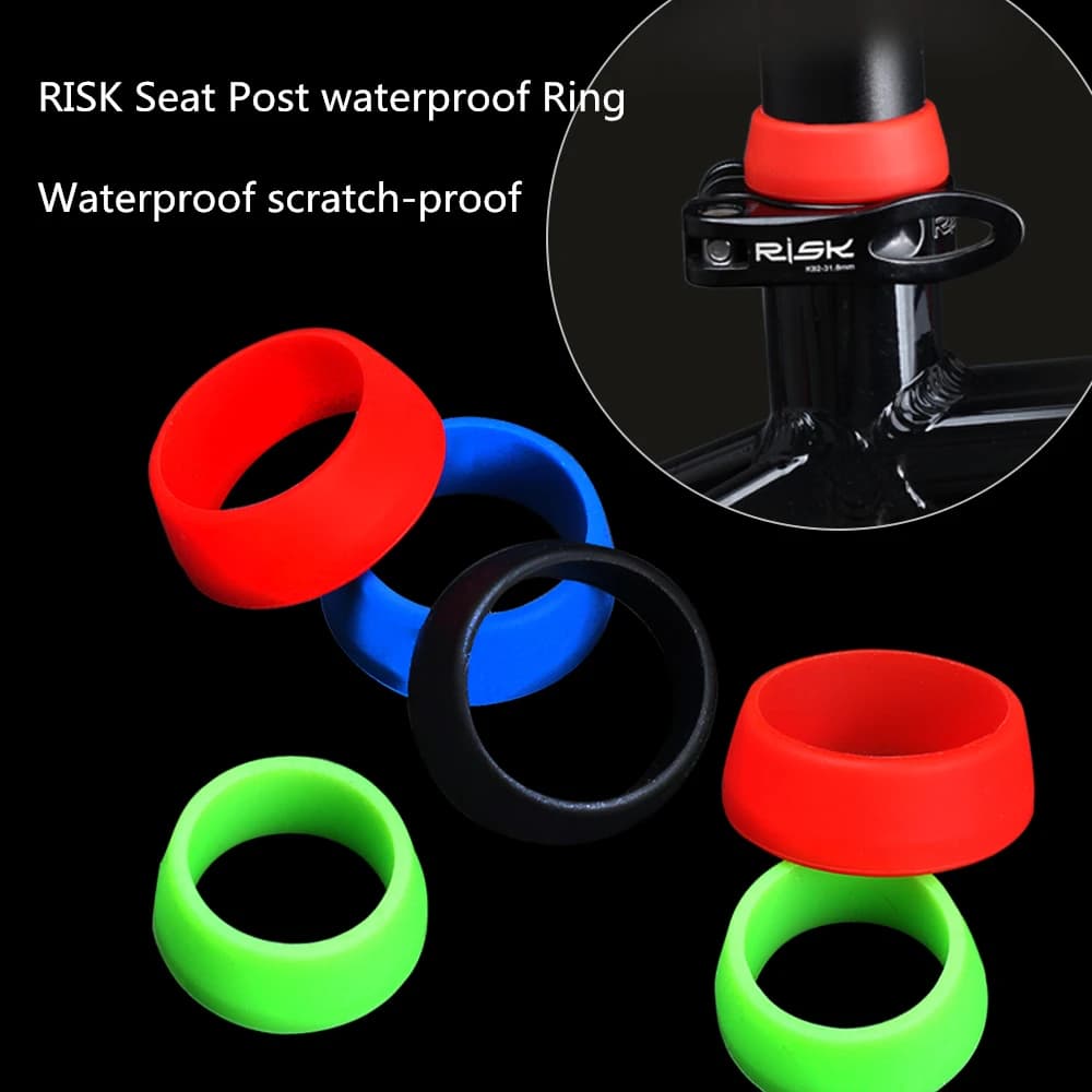 Risque 1Pc cyclisme Silicone étanche VTT tige de selle de protection tige de selle de vélo anneau en
