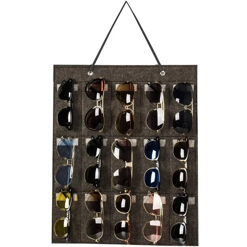Organisateur de lunettes à 15 grilles, 1 pièce, sac de rangement mural suspendu, sac multifonctionne