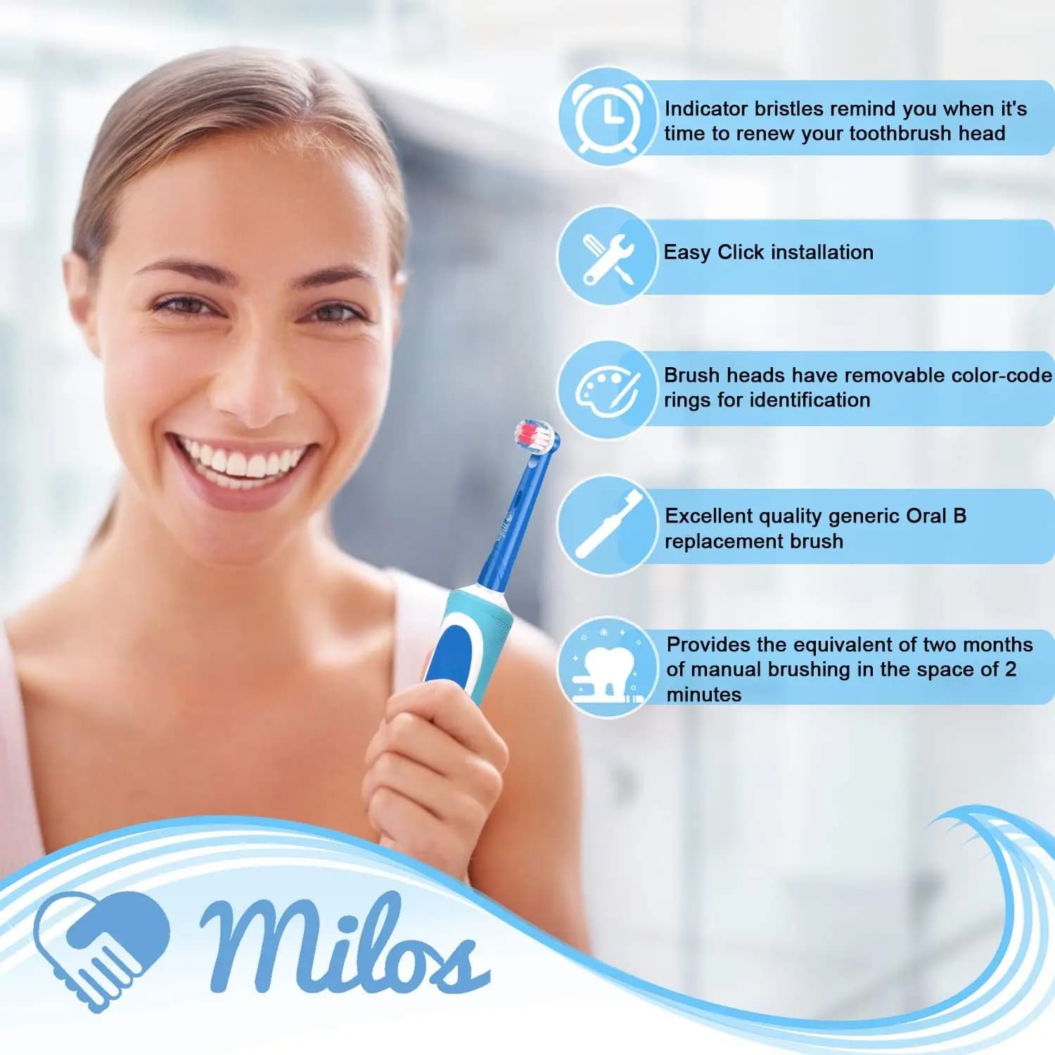 Tête de brosse de rechange pour brosse à dents Oral B, lot de 8/16 pièces, poils Extra doux, convien