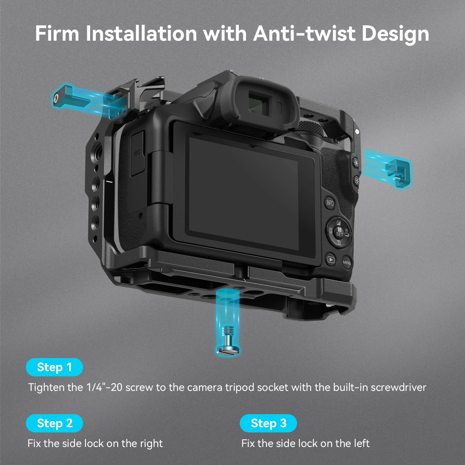 SmallRig-Appareil photo pour IL EOS R50 Arca Swiss, plaque à dégagement rapide pour DJI RS2, RSC2, R