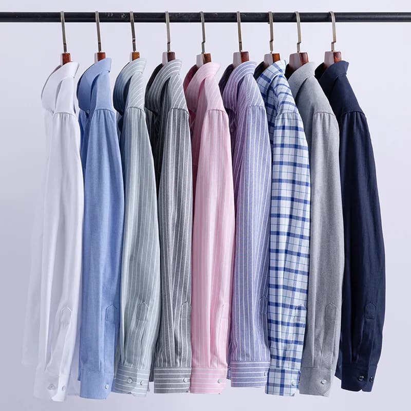 Chemises Oxford 100 % coton pour hommes, manches longues, à carreaux, douces, coupe classique, chemi