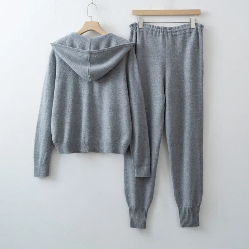 2015 femmes laine Cardigan pantalons ensembles vêtements en tricot