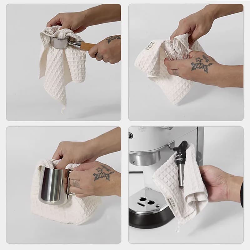 Leeseph – serviettes de nettoyage carrées pour Bar à café, tissu Barista, accessoires de nettoyage p