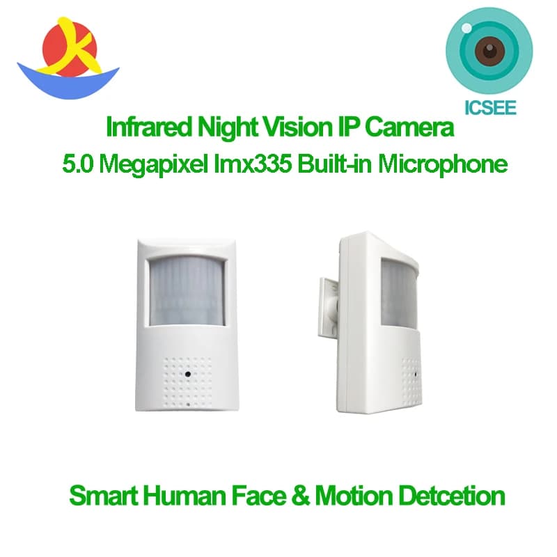 Caméra espion IP intelligente Icsee 5Mp pour la maison, vision nocturne infrarouge, visualisation à 