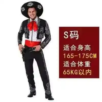 Costume Cospaly ethnique mexicain pour hommes, personnage héroïque occidental américain d'halloween