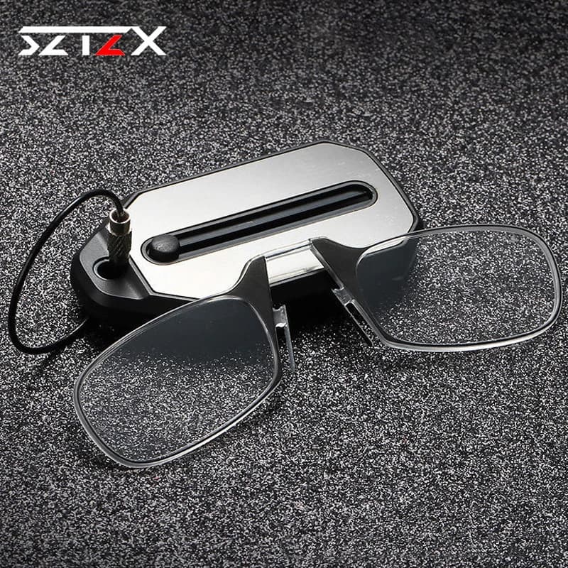 Lunettes de lecture à clipser pour le nez, pliables, ultralégères, porte-clés, pour hommes et femmes