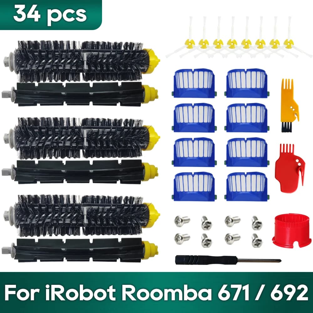 Compatible avec les accessoires pour iRobot Roomba 692/671/660/651/650/630/620/614 Kit de pièces pou