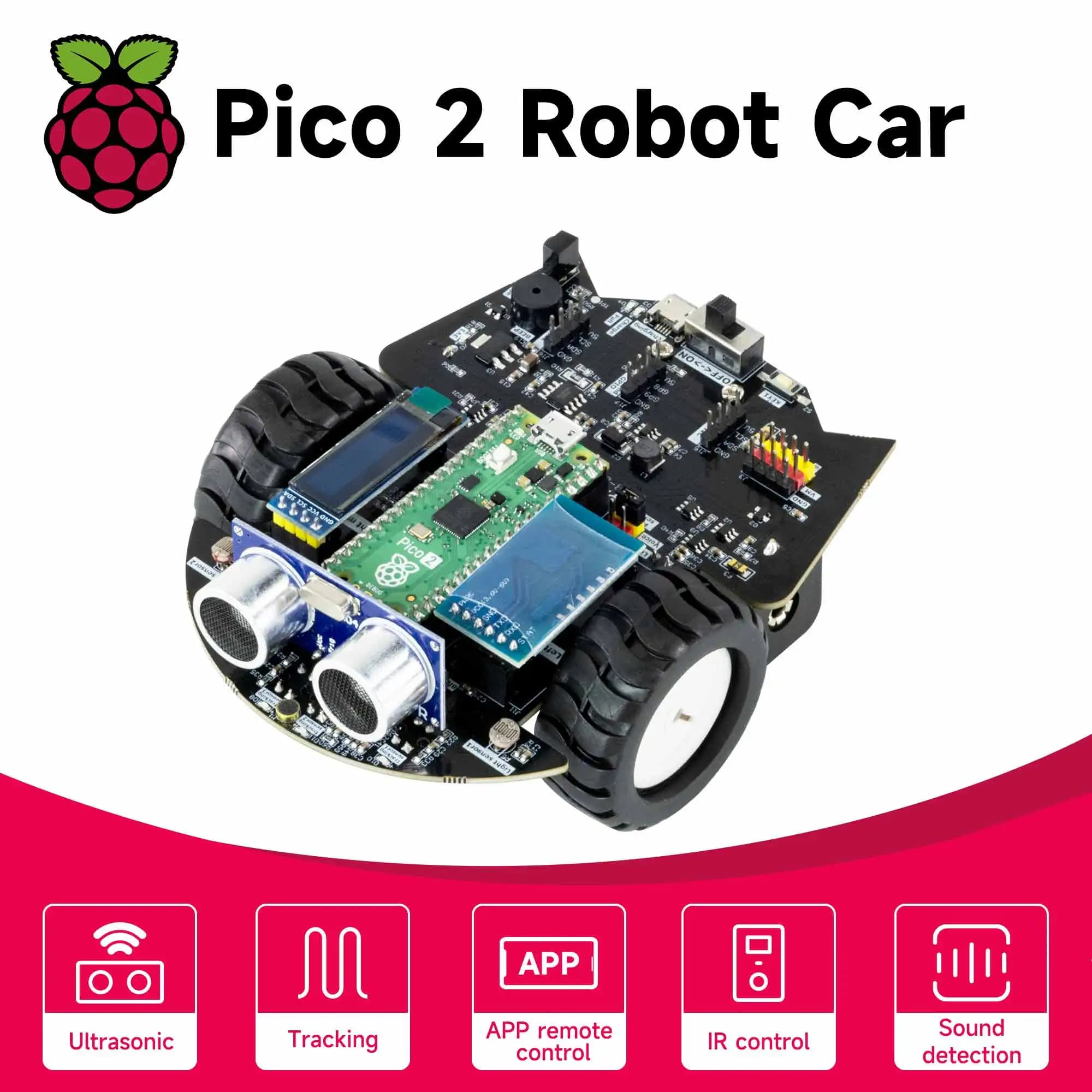 Raspberry Pi Pico 2 Robot voiture Kit Programmable voiture utilisation MicroPython programmation pou