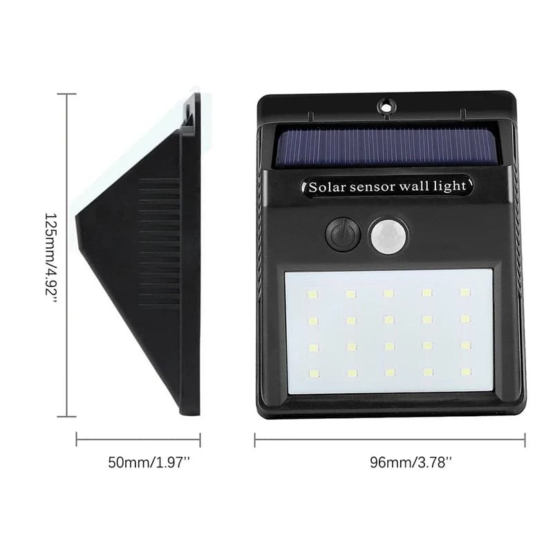 Nouveau capteur LED lampe murale solaire 40 lampe perles extérieure étanche jardin cour lampe décora