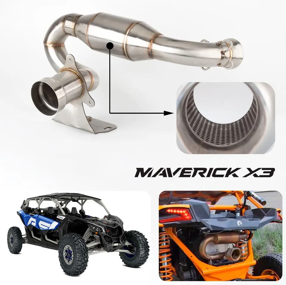Silencieux d'échappement pour moto, VTT, UTV, compatible Can-Am Maverick X3 Turbo R & RR Max X3 Turb