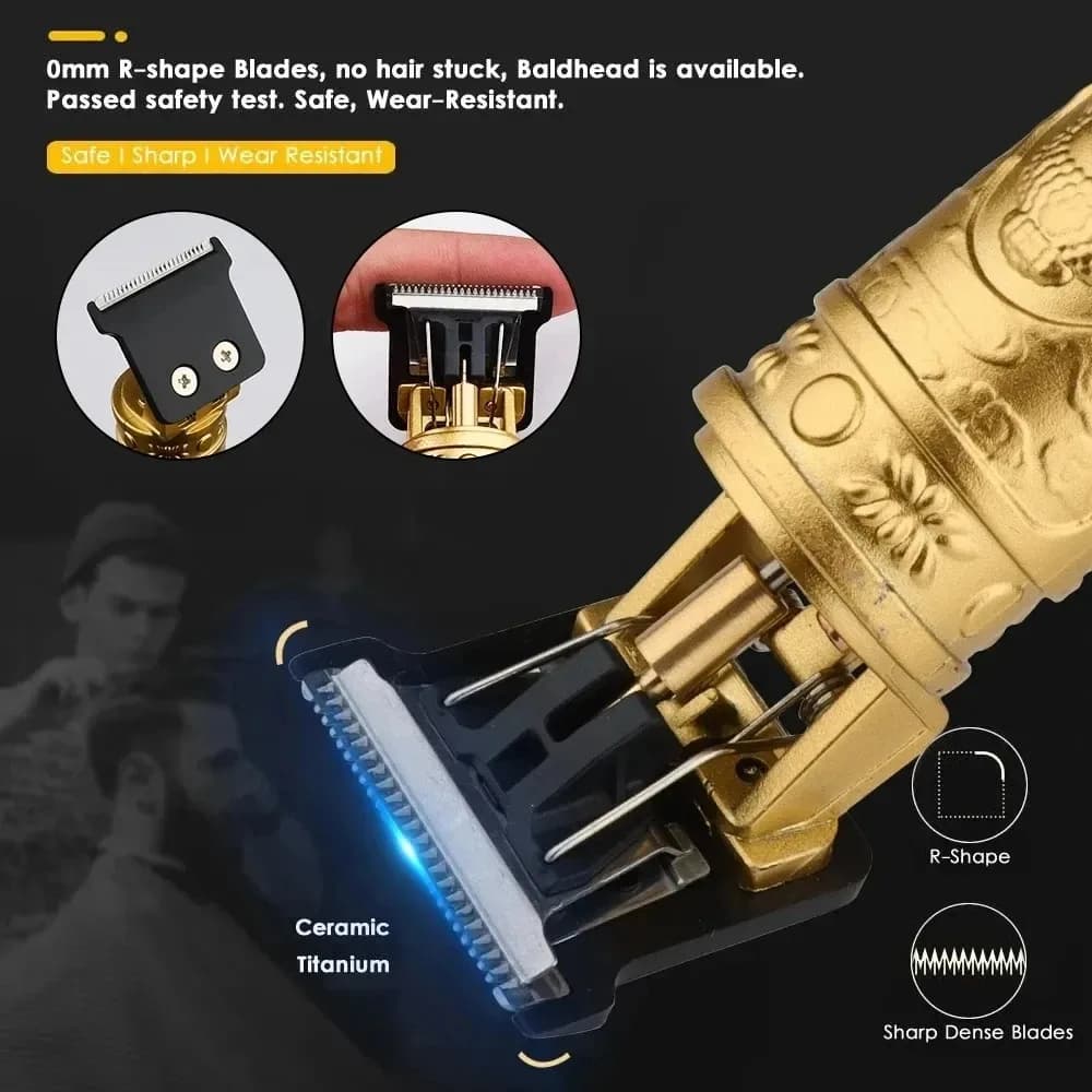 Tondeuse à cheveux vintage T9 portable pour hommes, rasoir à charge rapide USB, tondeuse à cheveux s