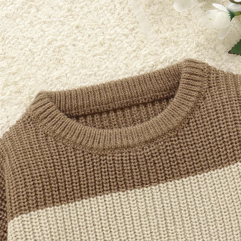 Bébé garçons filles chandails vêtements automne hiver tricoté infantile unisexe pulls col rond manch