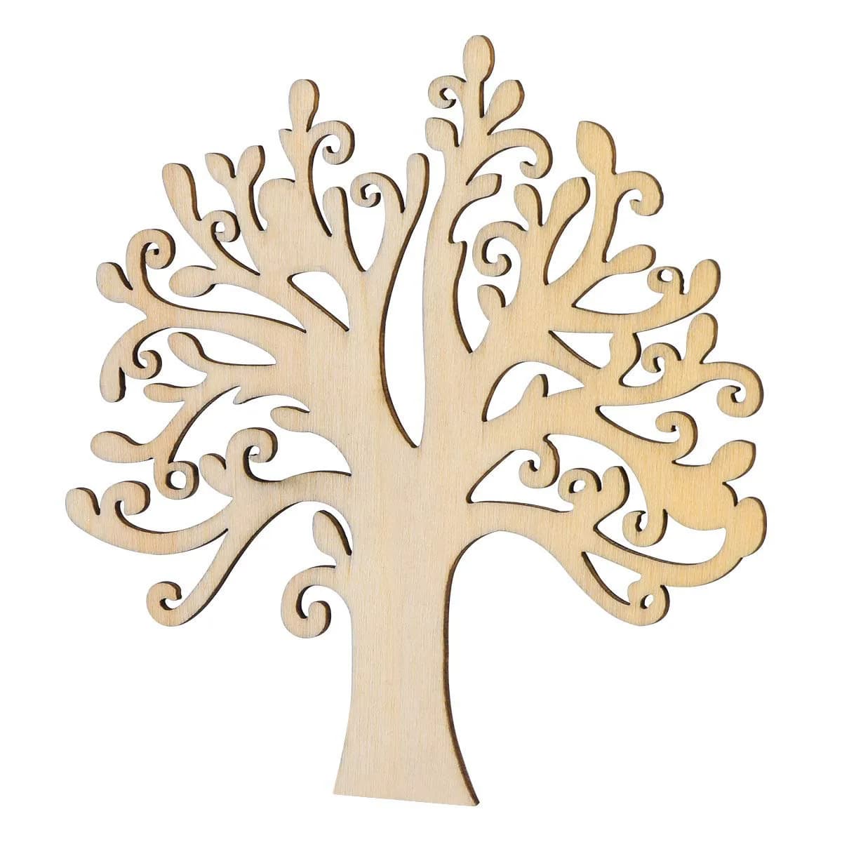 Arbre de vie en bois naturel sculpté, peinture artisanale, Scrapbooking pour la couture faite à la m