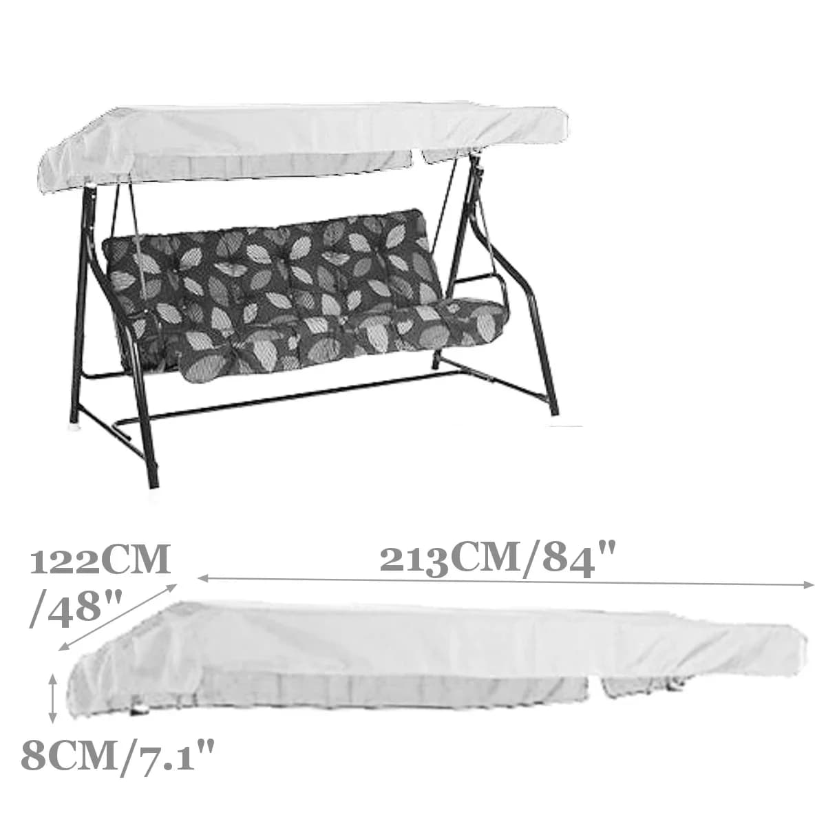 Juste d'amendements de chaise pivotante de jardin, voile d'ombrage, étanche à la poussière, anti UV,