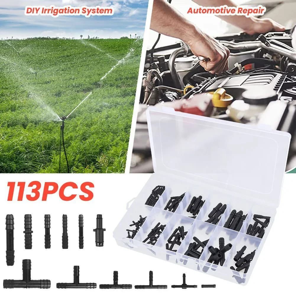 Assortiment de connecteurs de tuyaux de voiture, ensemble de réducteurs, connecteurs droits en plast