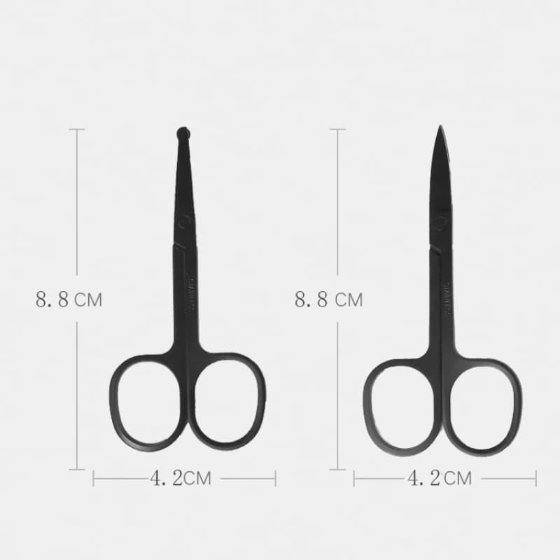 Ciseaux pour poils de nez légers en acier inoxydable, tête ronde pointue, tondeuse de beauté, tondeu
