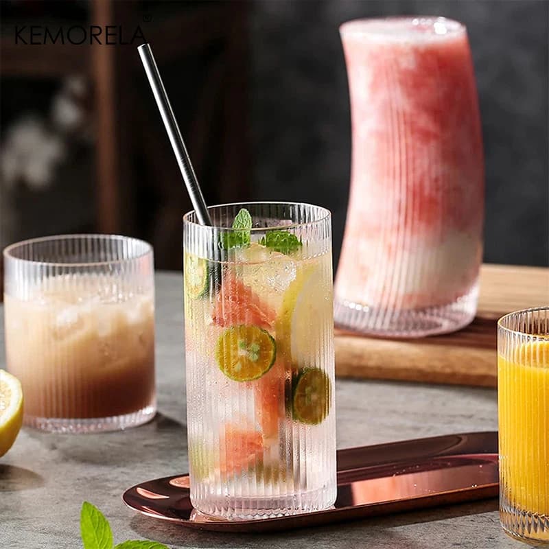 Ensemble de Verres à Cocktail Transparents, Verre de Lit de Style Vintage, Standard, Bar, Boissons, 