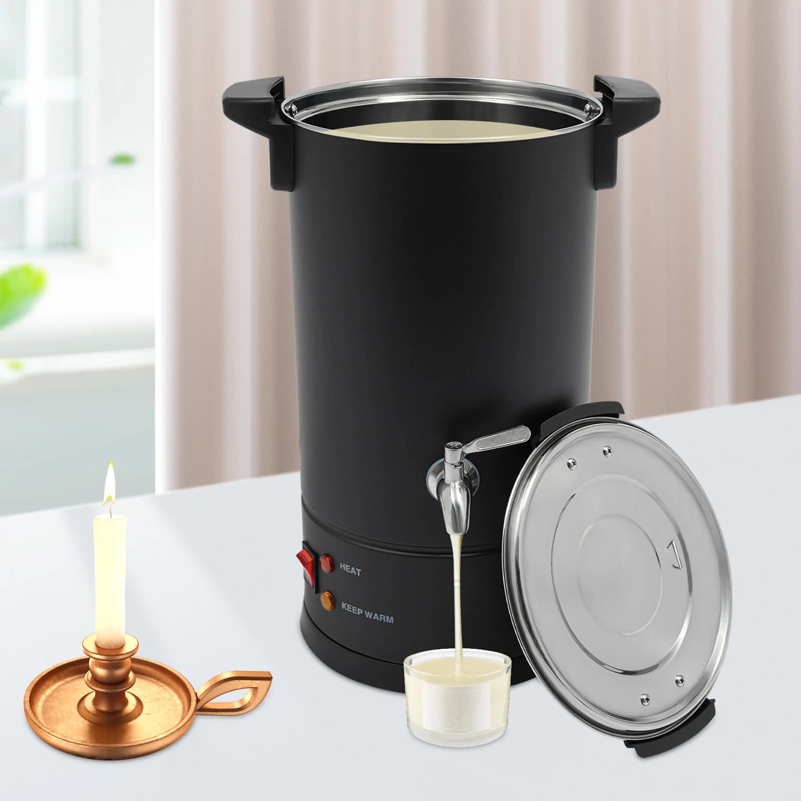 Kit de fusion de cire électrique en acier inoxydable 10L 1800W avec contrôle de température pour la 