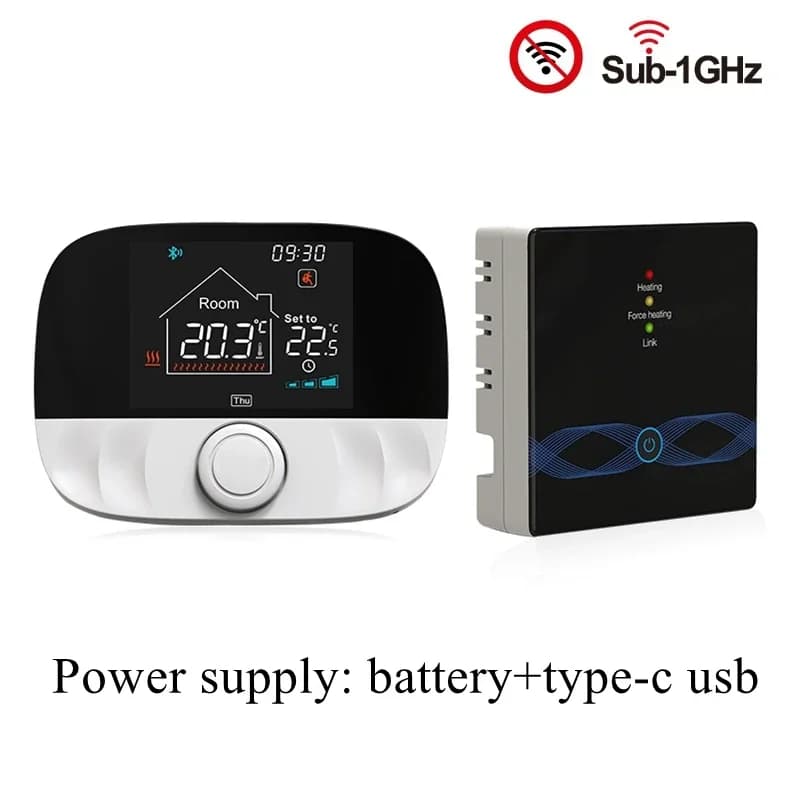 Thermostat sans fil WiFi/sans WiFi pour chaudière à gaz, contrôleur de température intelligent Tuya 