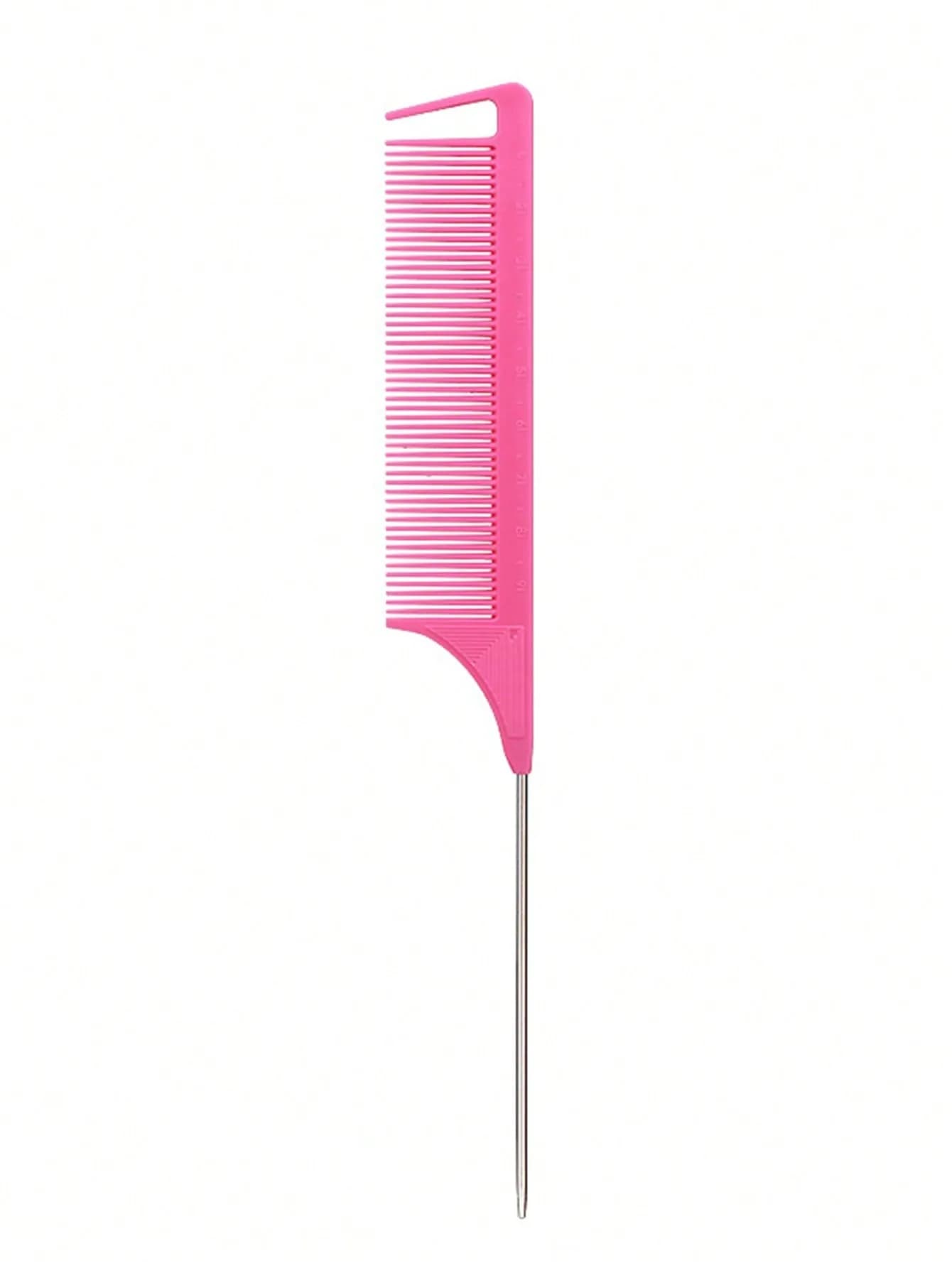 Peigne à cheveux professionnel à queue pointue en acier inoxydable, brosse à cheveux, outil de coiff