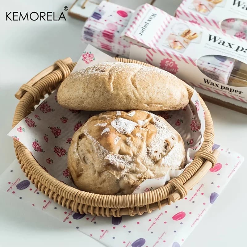 KEMORELA 50 pièces/lot papier ciré emballages alimentaires papier d'emballage papier de graisse de q
