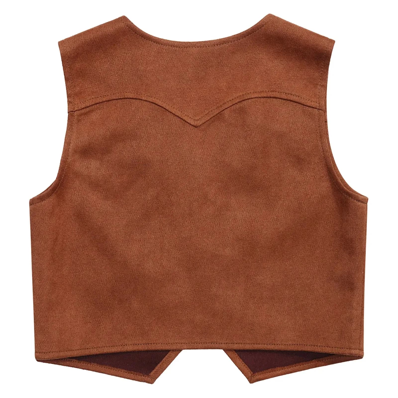Costume de performance de cosplay de cow-boy occidental pour enfants, décor à franges, gilet en émai