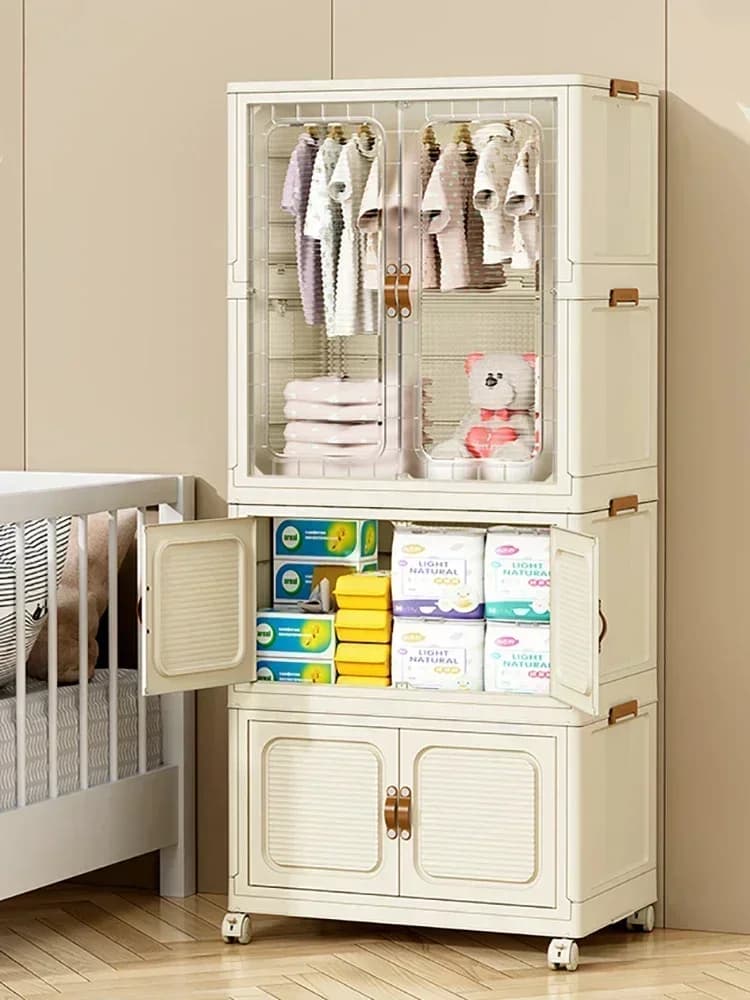 Grande boîte pliante, placard de rangement sans Installation, armoire pour enfants, maison, salon, c