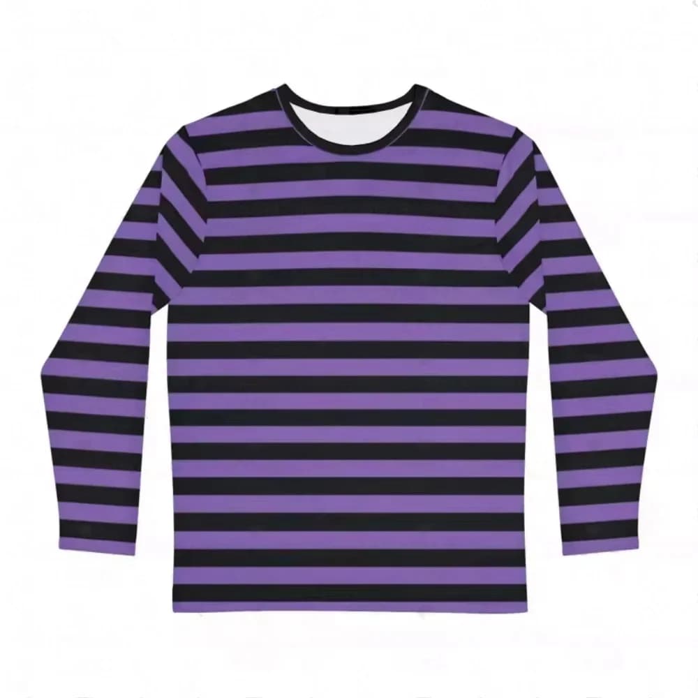 T-Shirt à manches longues pour filles, imprimé à rayures arc-en-ciel, décontracté, à col rond, vêtem