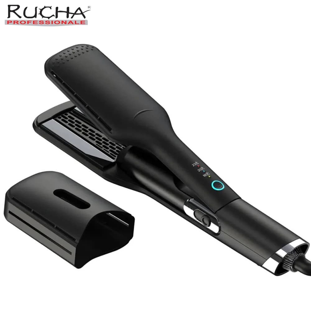 Fer à lisser professionnel avec air chaud, fer plat ionique, plaque de revêtement en céramique à 230