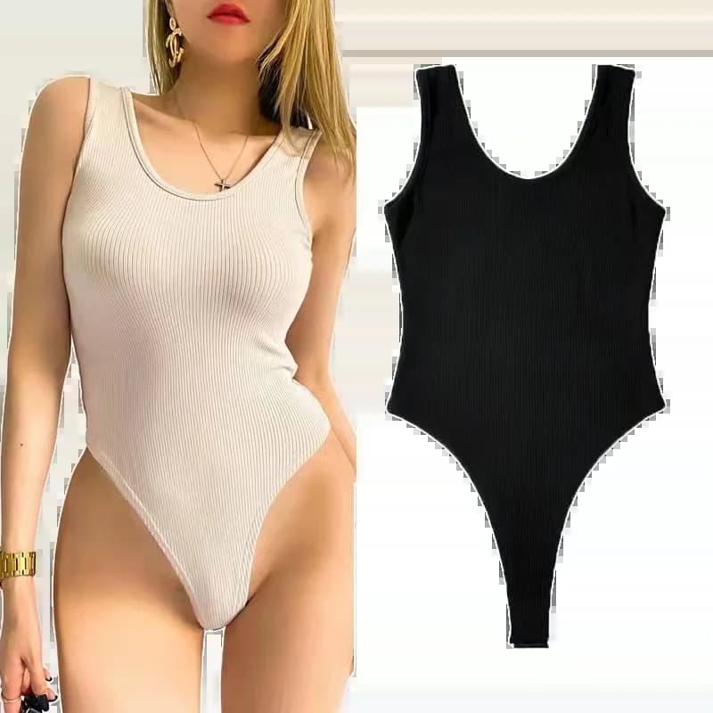 Body débardeur sans couture côtelé sans armatures pour femme, extensible, gainant, confortable pour 
