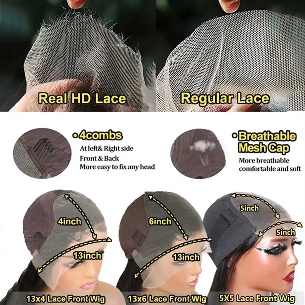 13x6 HD dentelle lâche vague profonde frontale perruques 42 pouces profonde bouclés dentelle avant p