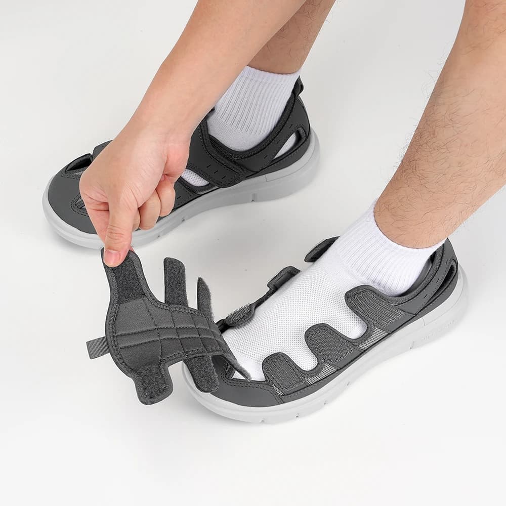 FitVille – sandales élargies pour hommes, chaussures de diabète décontractées, légères pour la fasci