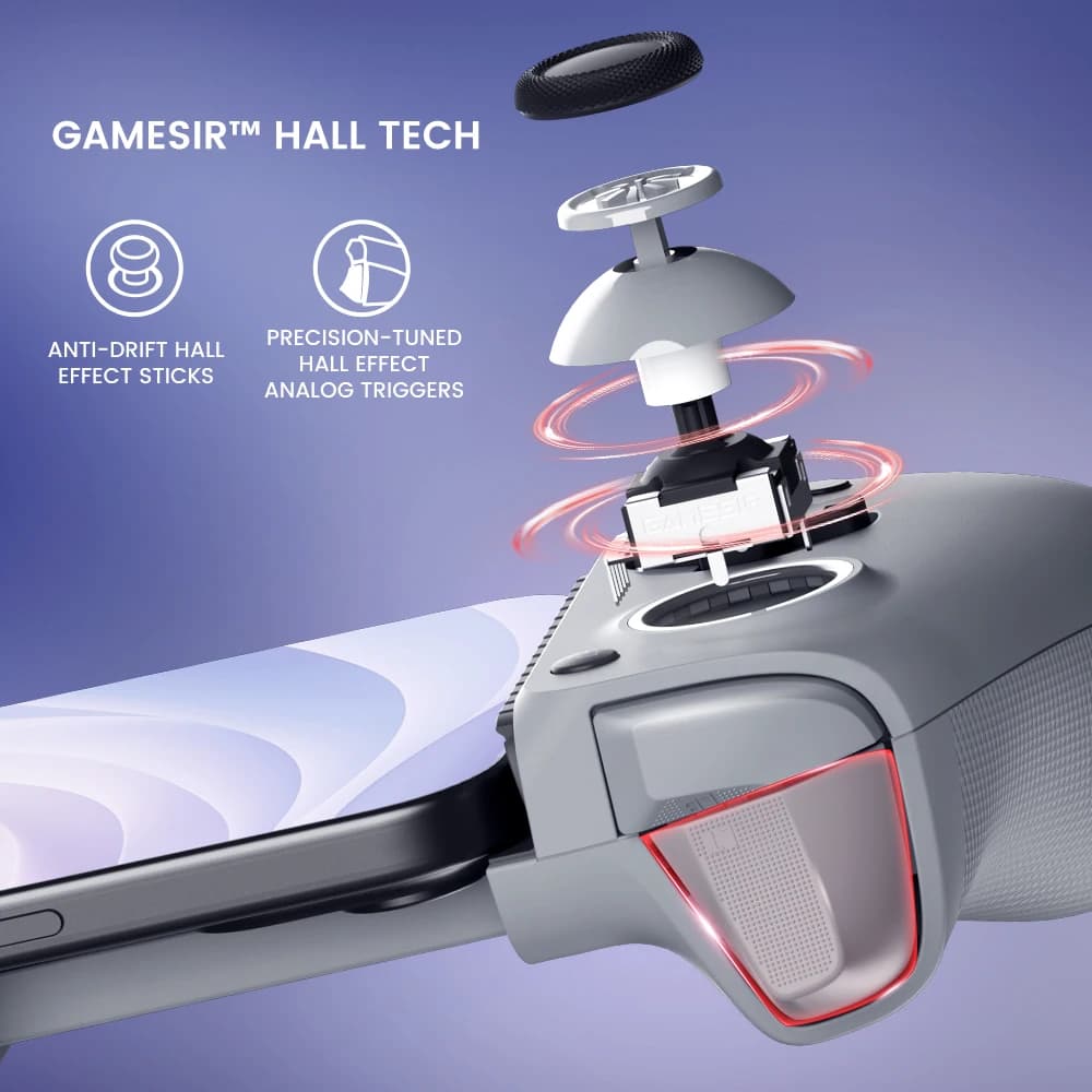 GameSir G8 téléphone portable manette de jeu effet Hall contrôleur de jeu pour iPhone 15 téléphone p