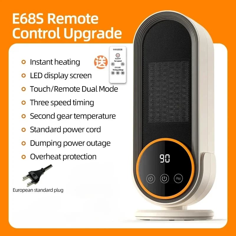 Chauffage Portable d'hiver 1200W, haute puissance, avec écran tactile LCD, chauffage rapide, télécom