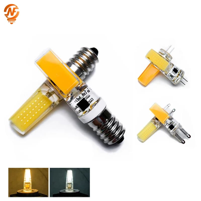 G4 LED COB lampe G9 3W 6W COB LED ampoule E14 Dimmable AC/DC 12V 220V Lampada remplacer halogène lum
