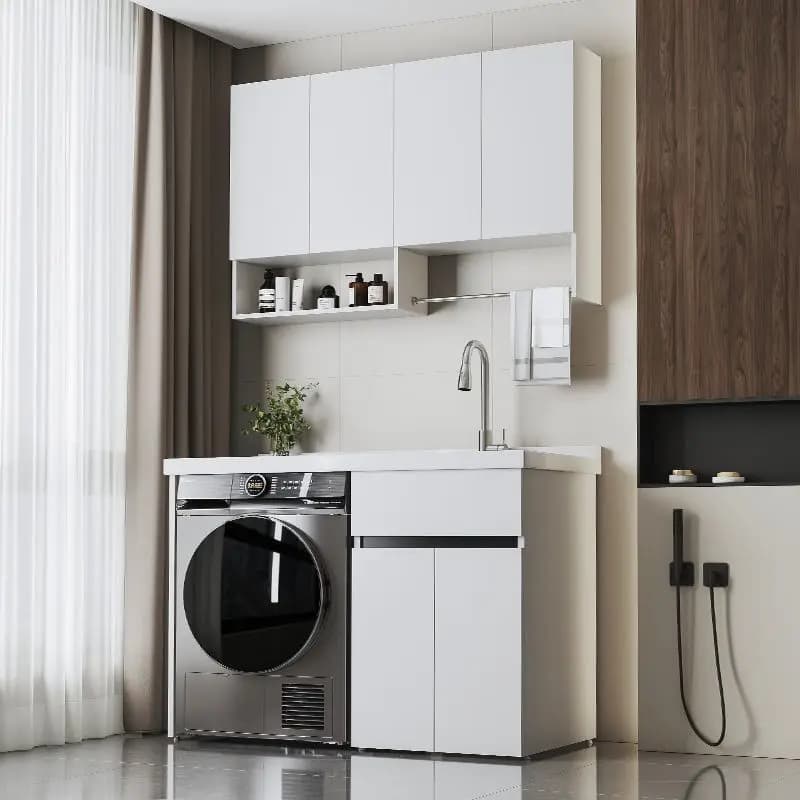 Machine à laver armoire intégrée combinaison ange blanc maintenant faire évier bassin tambour armoir