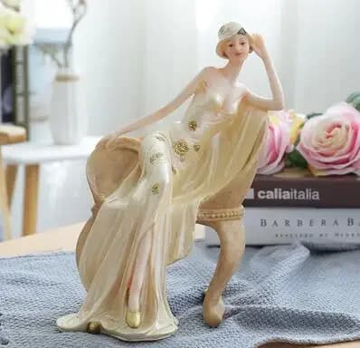 Ornement de fille victorienne européenne, Figurines de beauté, artisanat en résine, Sculpture de bur