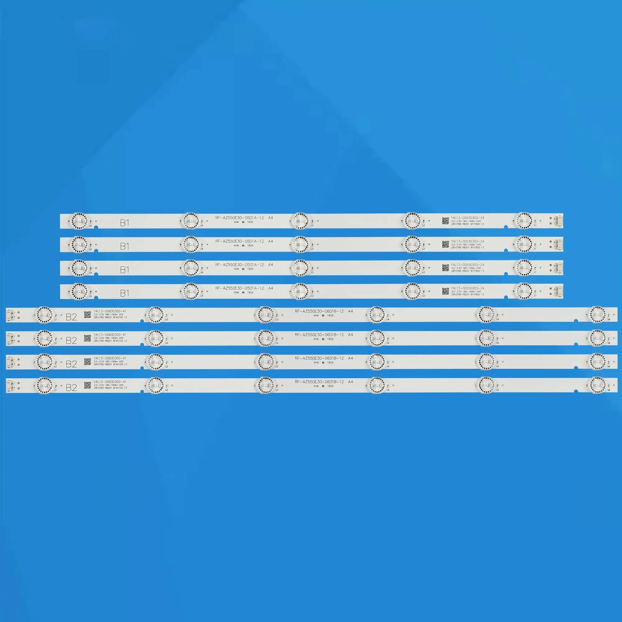 8 pièces/ensemble LED bande de rétro-éclairage pour Philco PTV55U21 55UJ6300 55UJ6000 55UJ6200 55UJ6