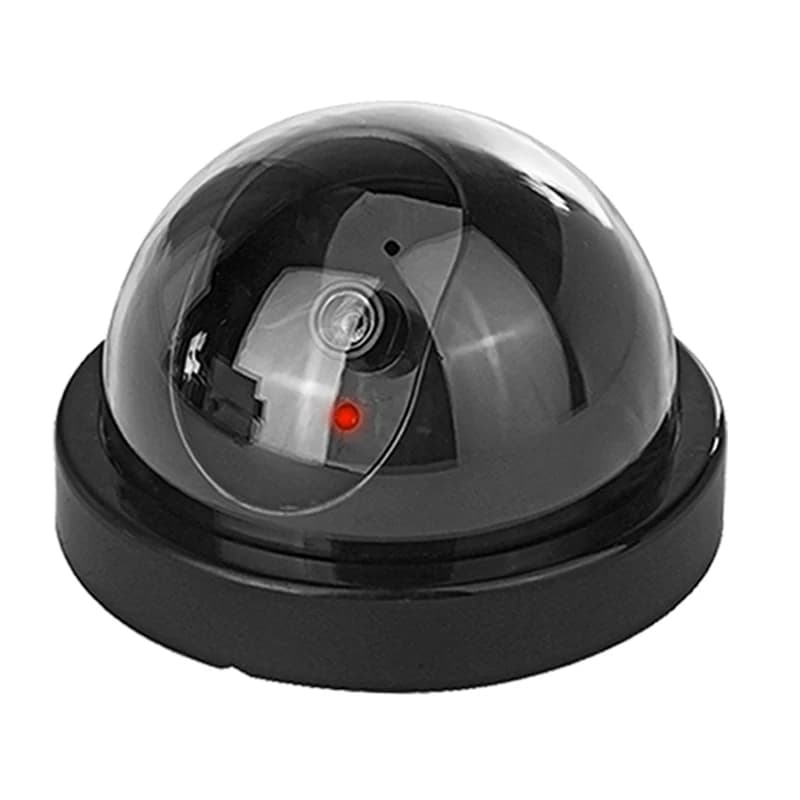 Fausse caméra factice avec lumière rouge LED, fonctionne à piles, aucun câblage requis, fausse camér