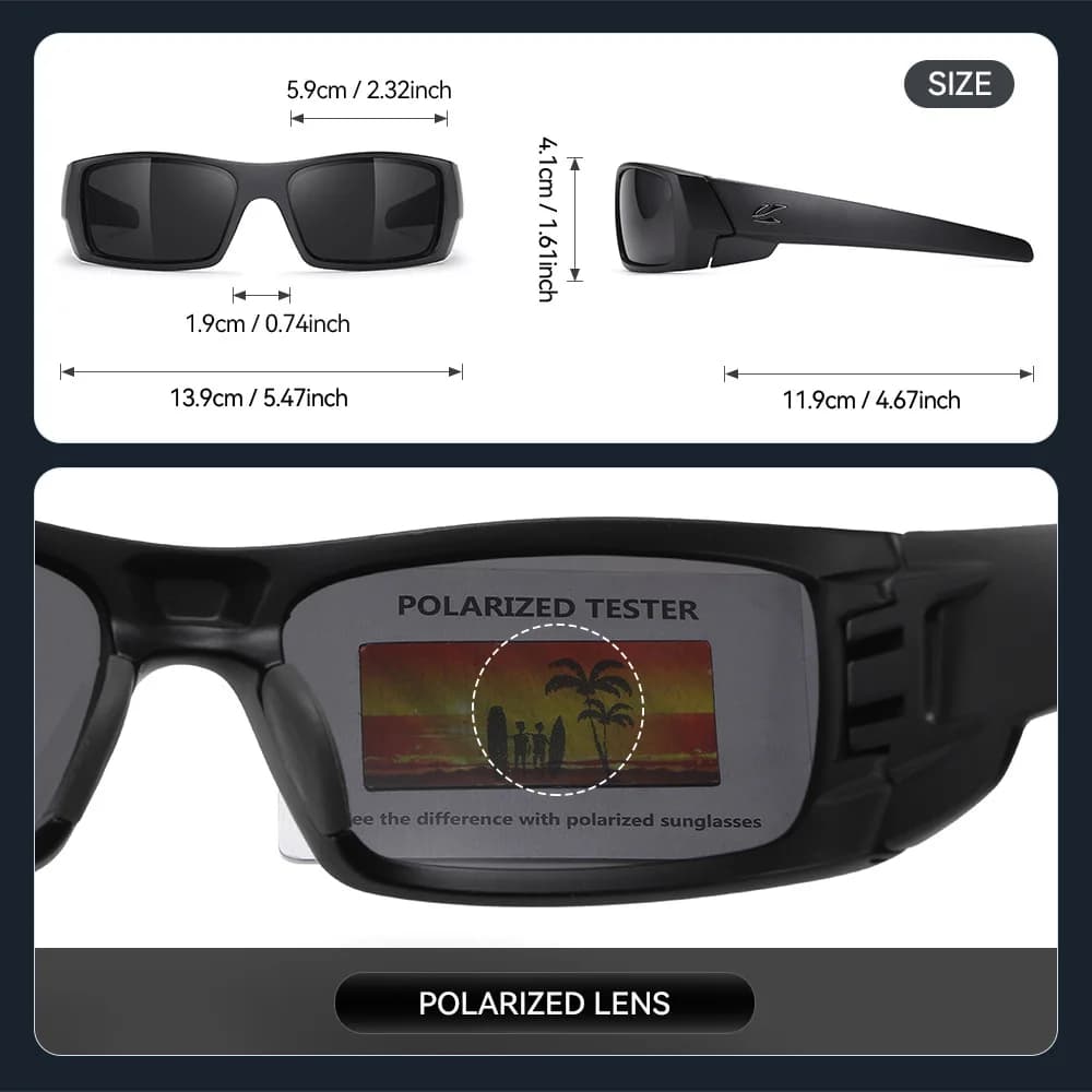 Lunettes de soleil de pêche pour homme KAENON, teintes noires, avec boîte d'origine, nouveautés 2026
