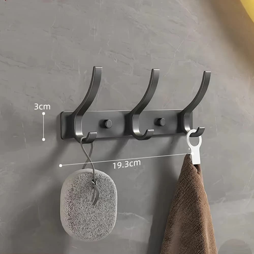 Porte-manteau mural noir, crochets pour vêtements suspendus, porte-serviettes, crochet pour Robe de 